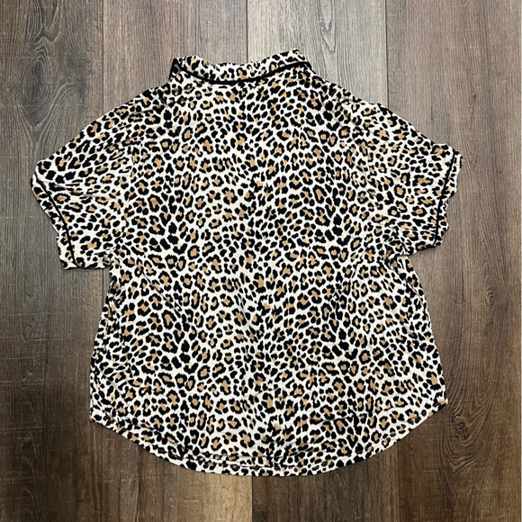 Kate Spade Pajama Top Button Down Leopard - Picture 7 of 7